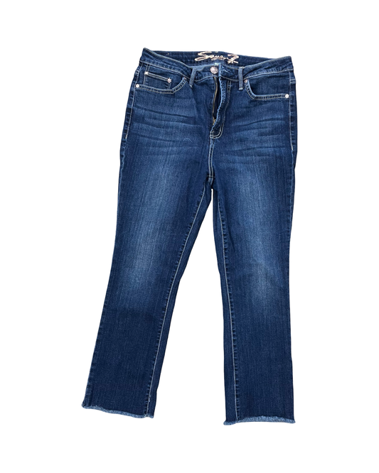 Jeans Straight By Seven 7 In Blue Denim, Size:12