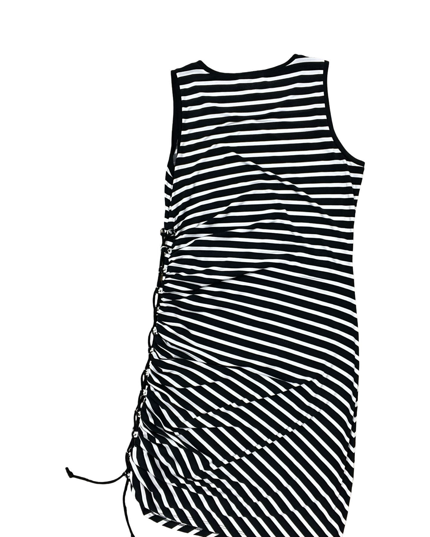 Dress Casual Midi By Michael By Michael Kors In Black & White, Size:L