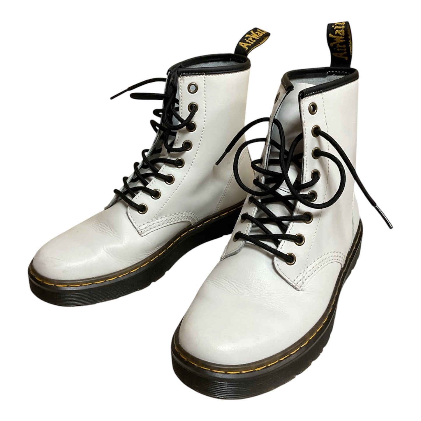 Boots Combat By Dr Martens In White, Size:8