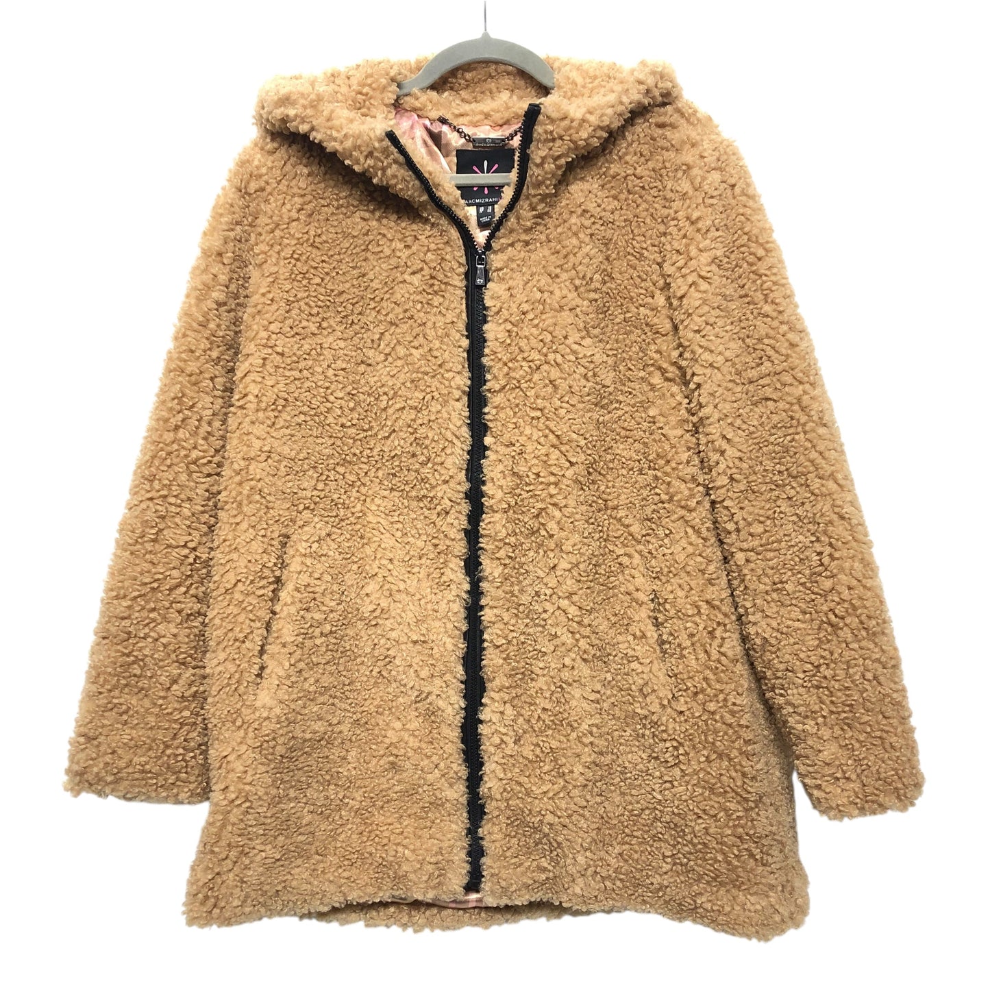 Coat Faux Fur & Sherpa By Isaac Mizrahi Live Qvc In Tan, Size:10