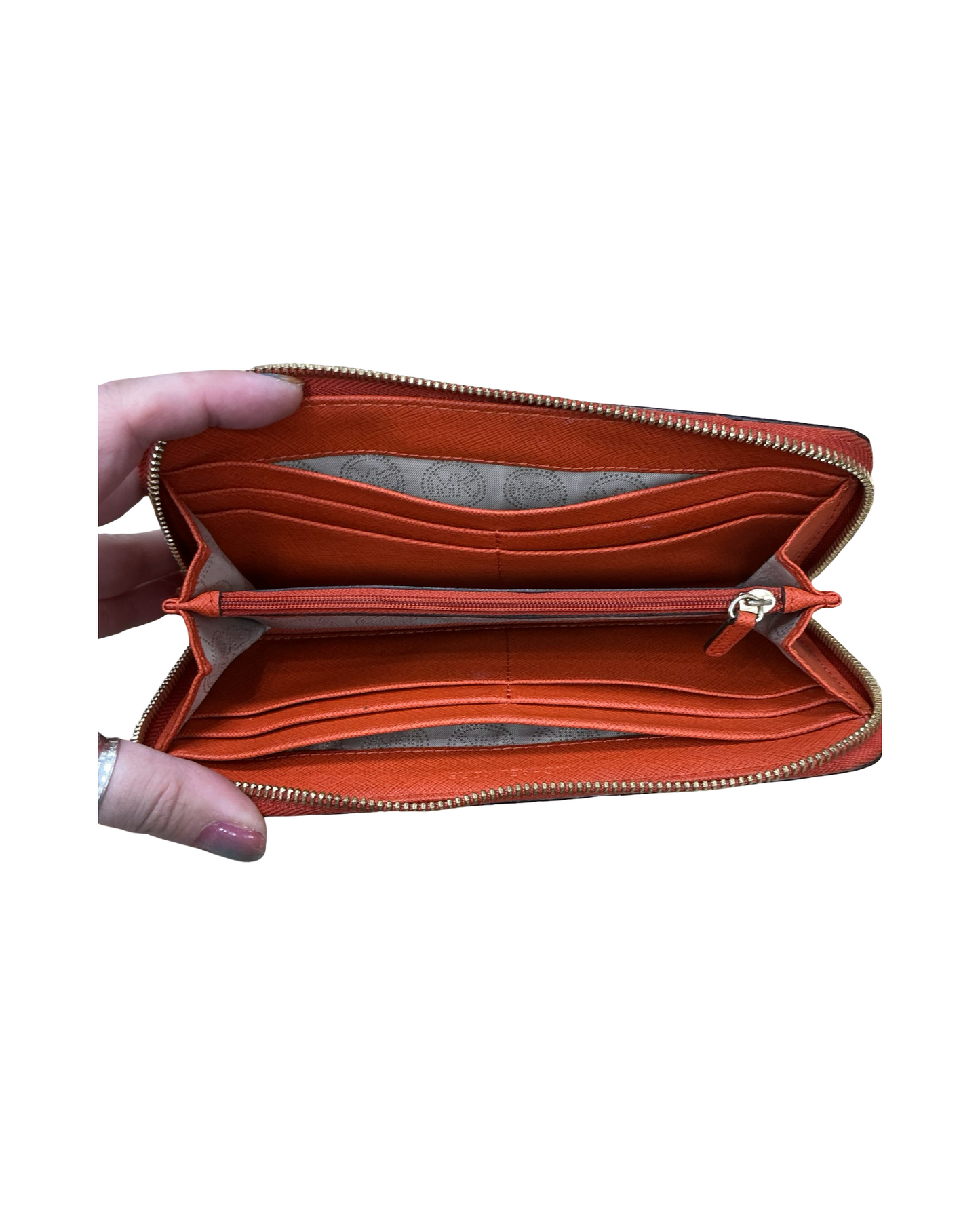 Wallet Designer By Michael Kors In Orange, Size:Medium
