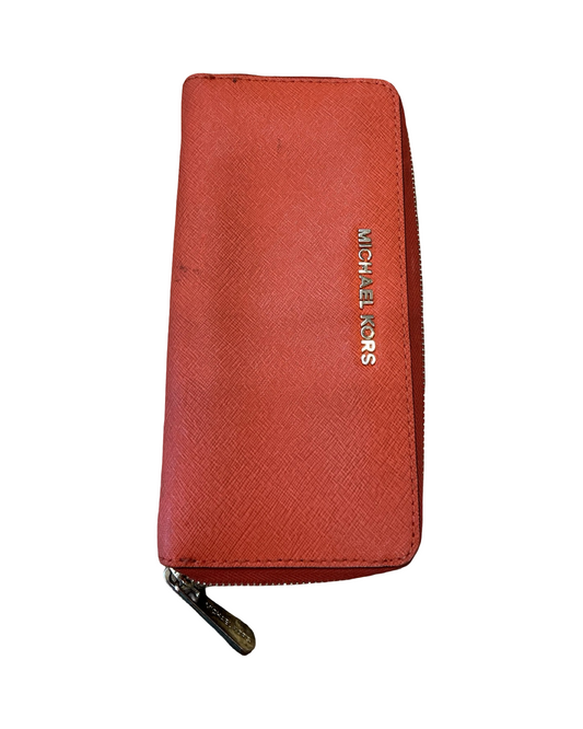 Wallet Designer By Michael Kors In Orange, Size:Medium