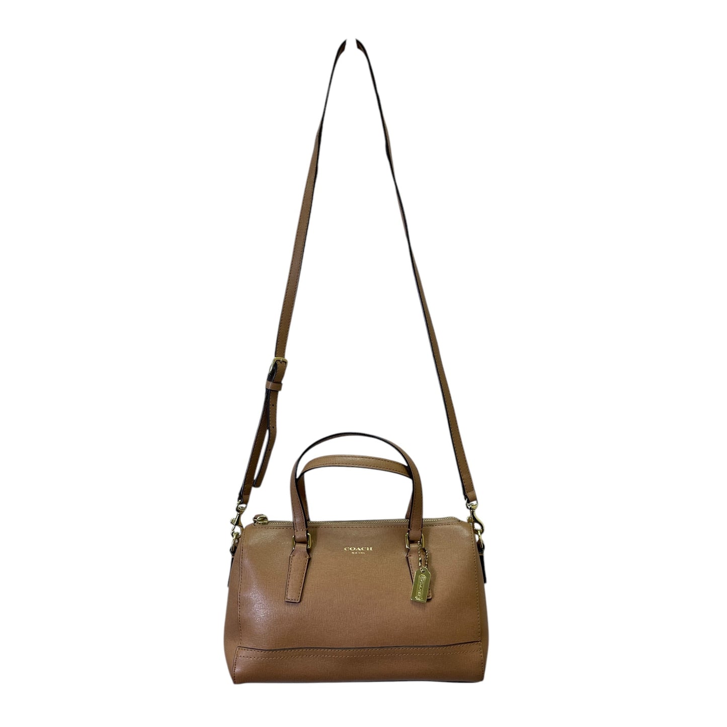 Handbag Designer By Coach In Tan, Size:Small