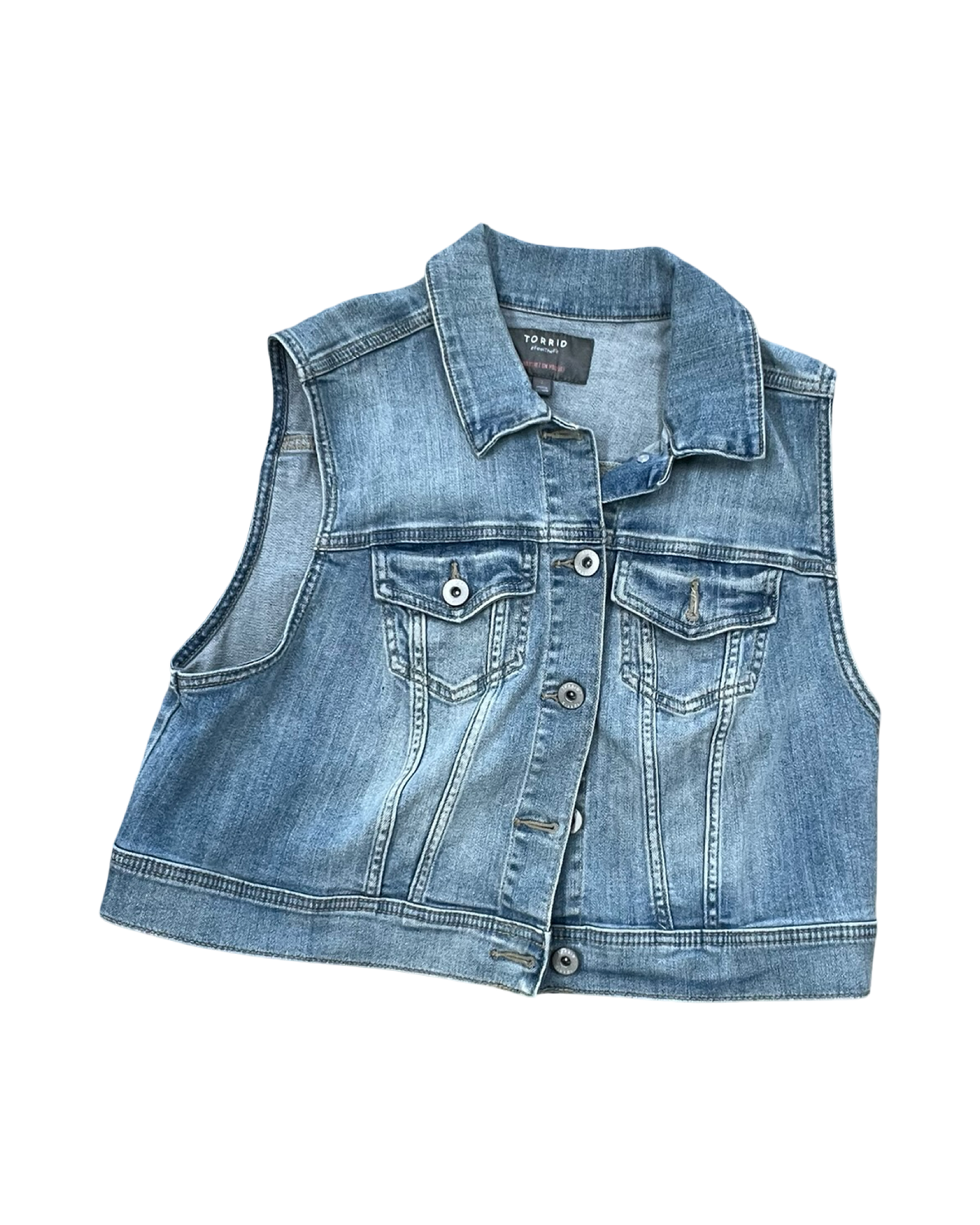 Vest Other By Torrid In Blue Denim, Size:1X