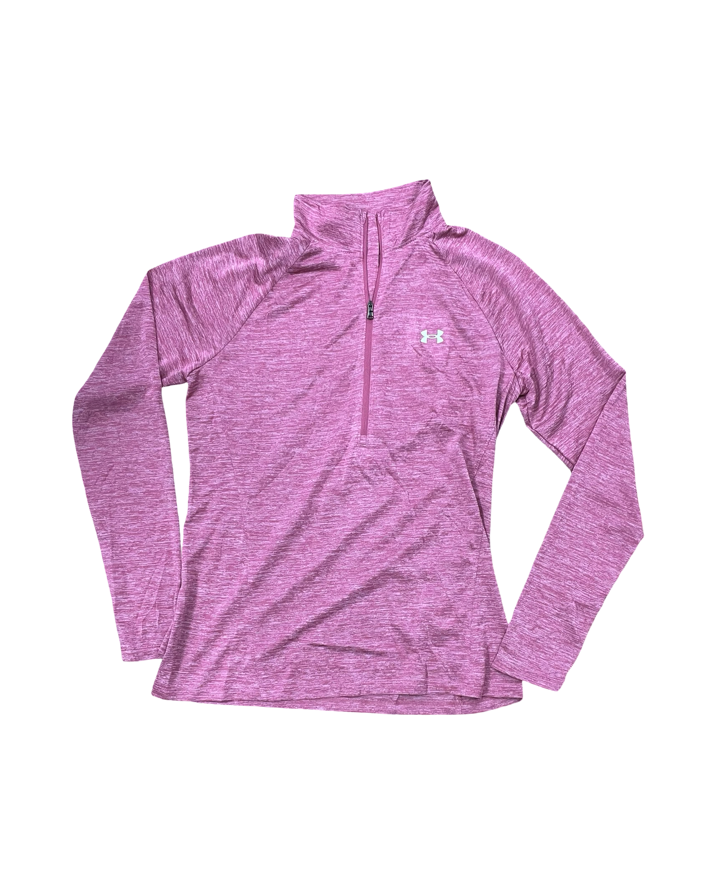 Athletic Top Ls Collar By Under Armour In Pink, Size:L