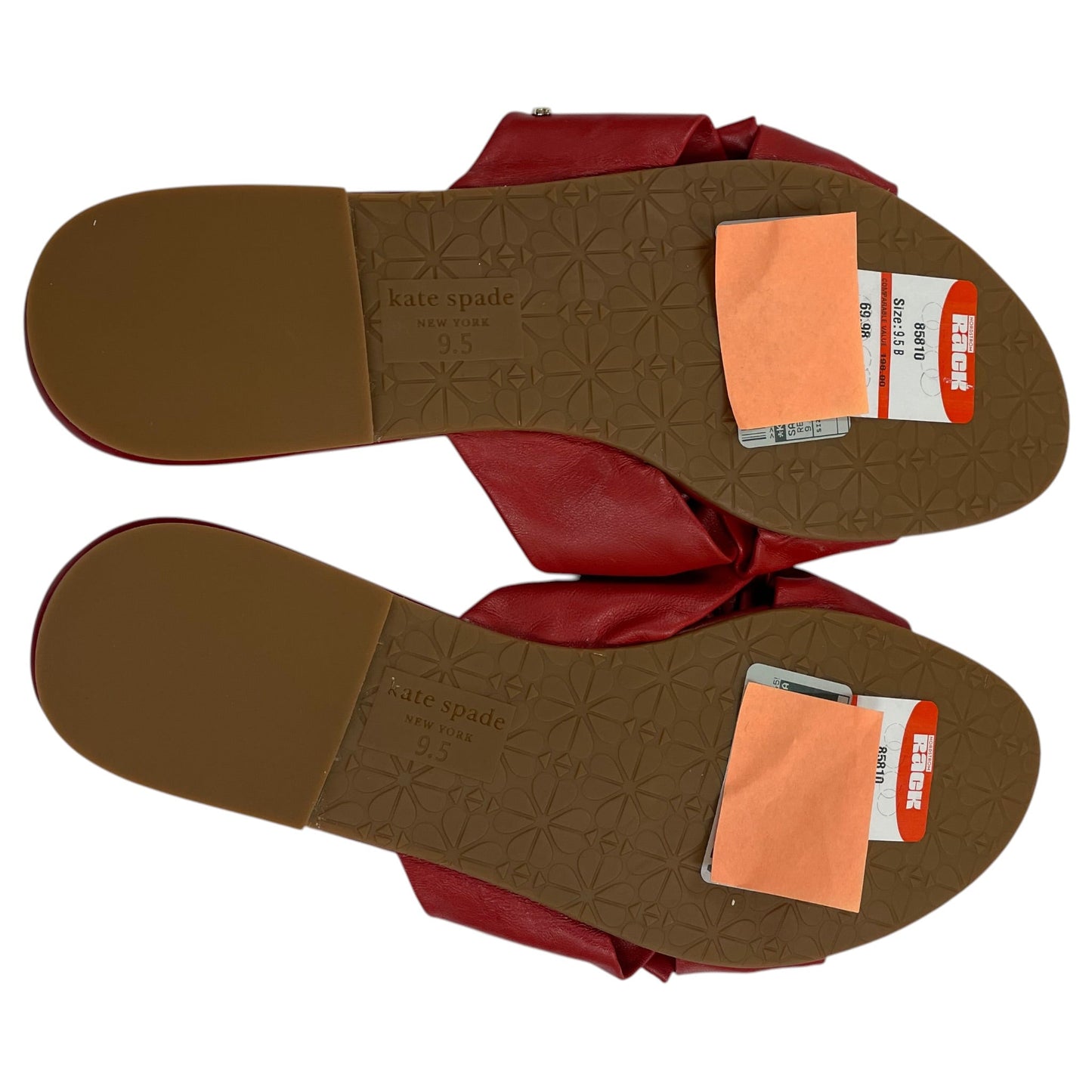 Sandals Designer By Kate Spade In Red, Size:9.5