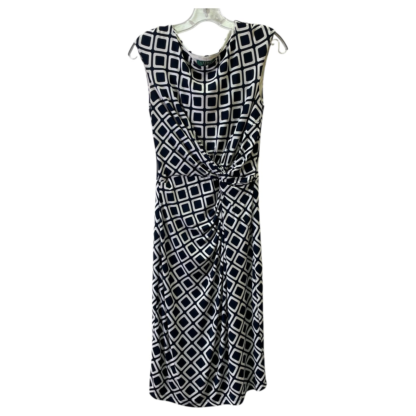 Dress Party Midi By Ralph Lauren In Blue & White, Size:S