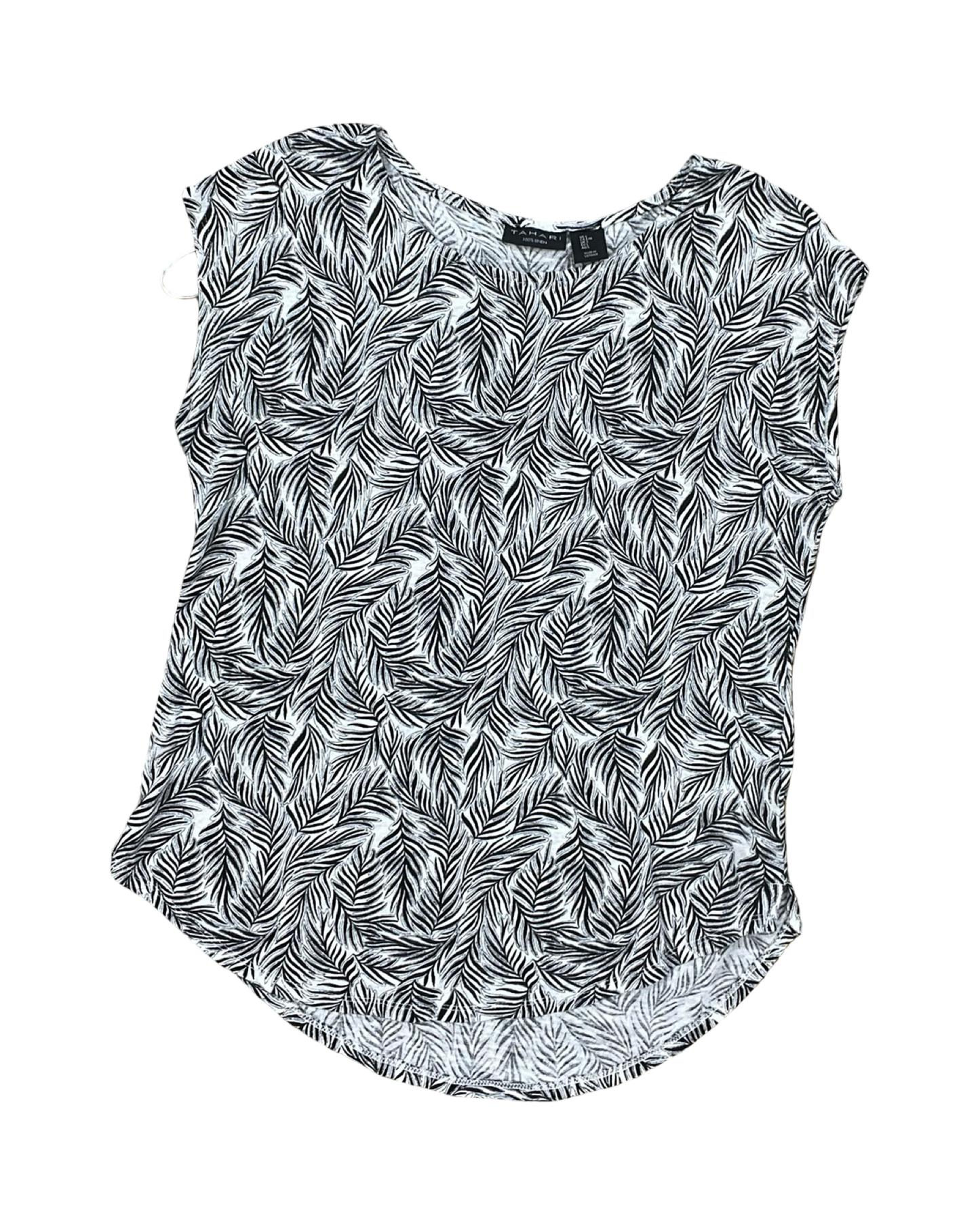 Top Ss By Tahari In Black & White, Size:L
