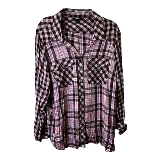 Top Ls Basic By Torrid In Pink, Size:2X