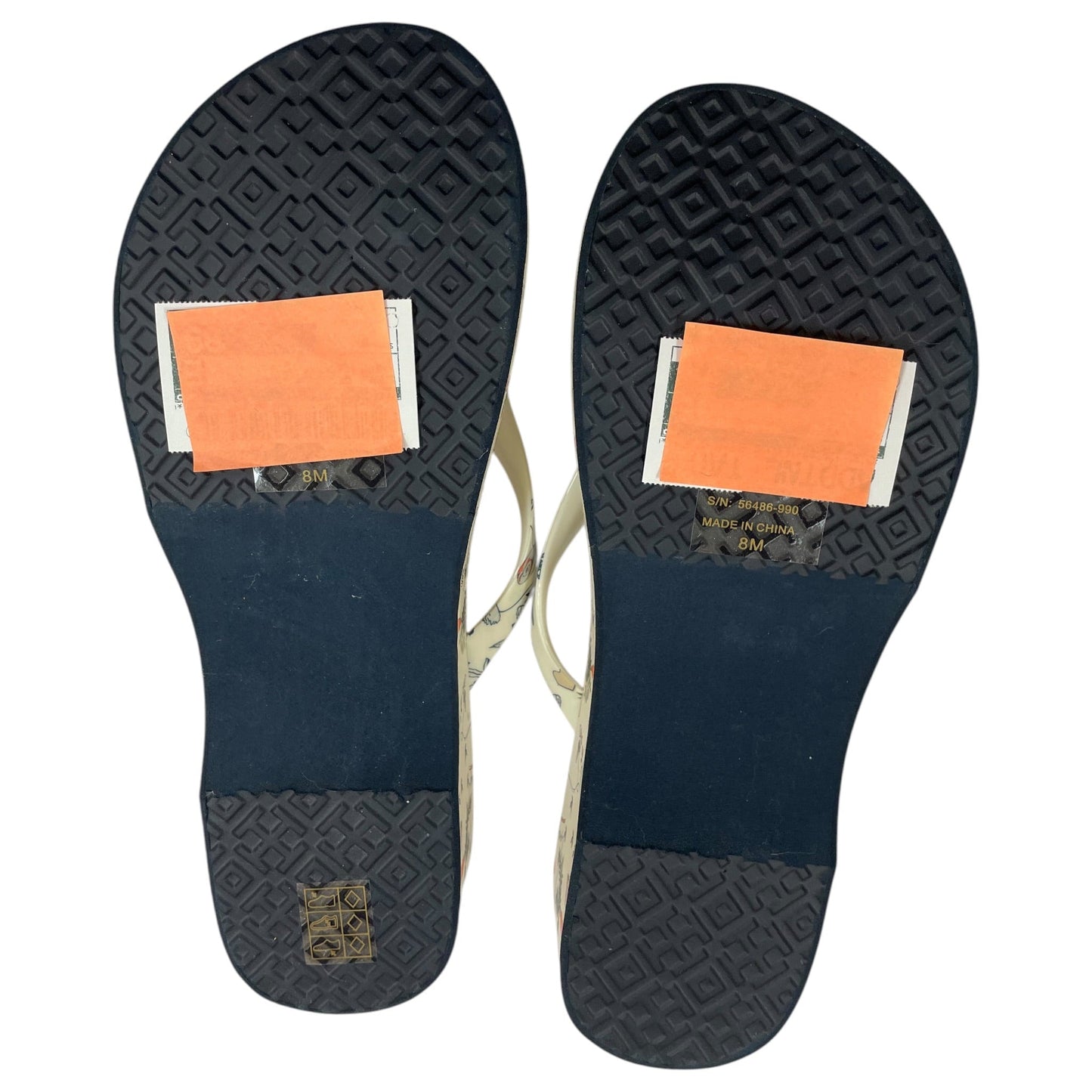 Shoes Designer By Tory Burch In Cream & Green, Size:8