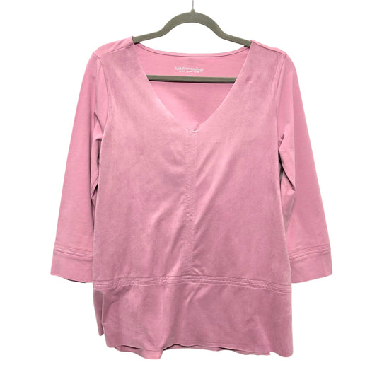 Top 3/4 Sleeve By Soft Surroundings In Pink, Size:S