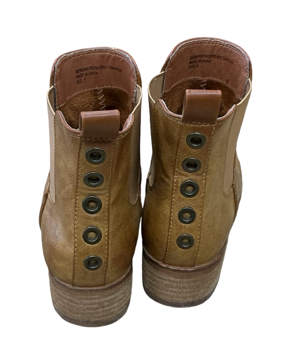 Boots Ankle Flats By Clothes Mentor In Brown, Size:6