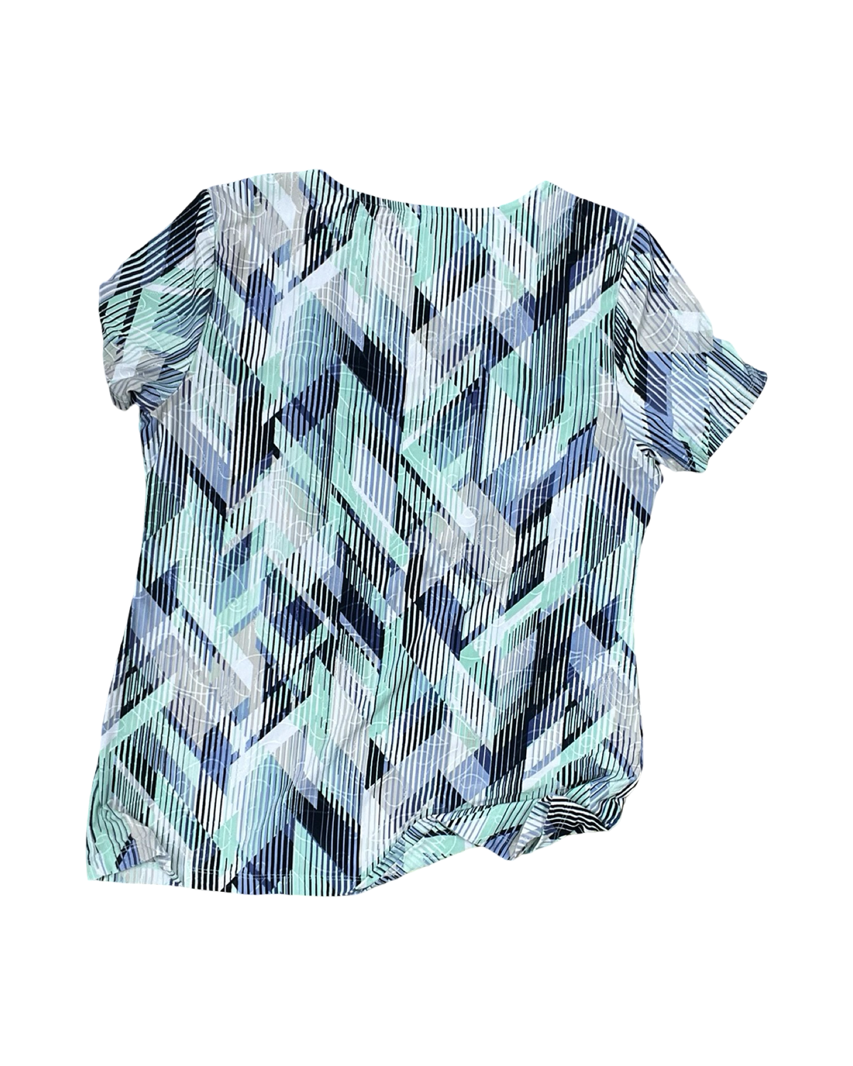 Top Ss By Jm Collections In Blue & Green, Size:M