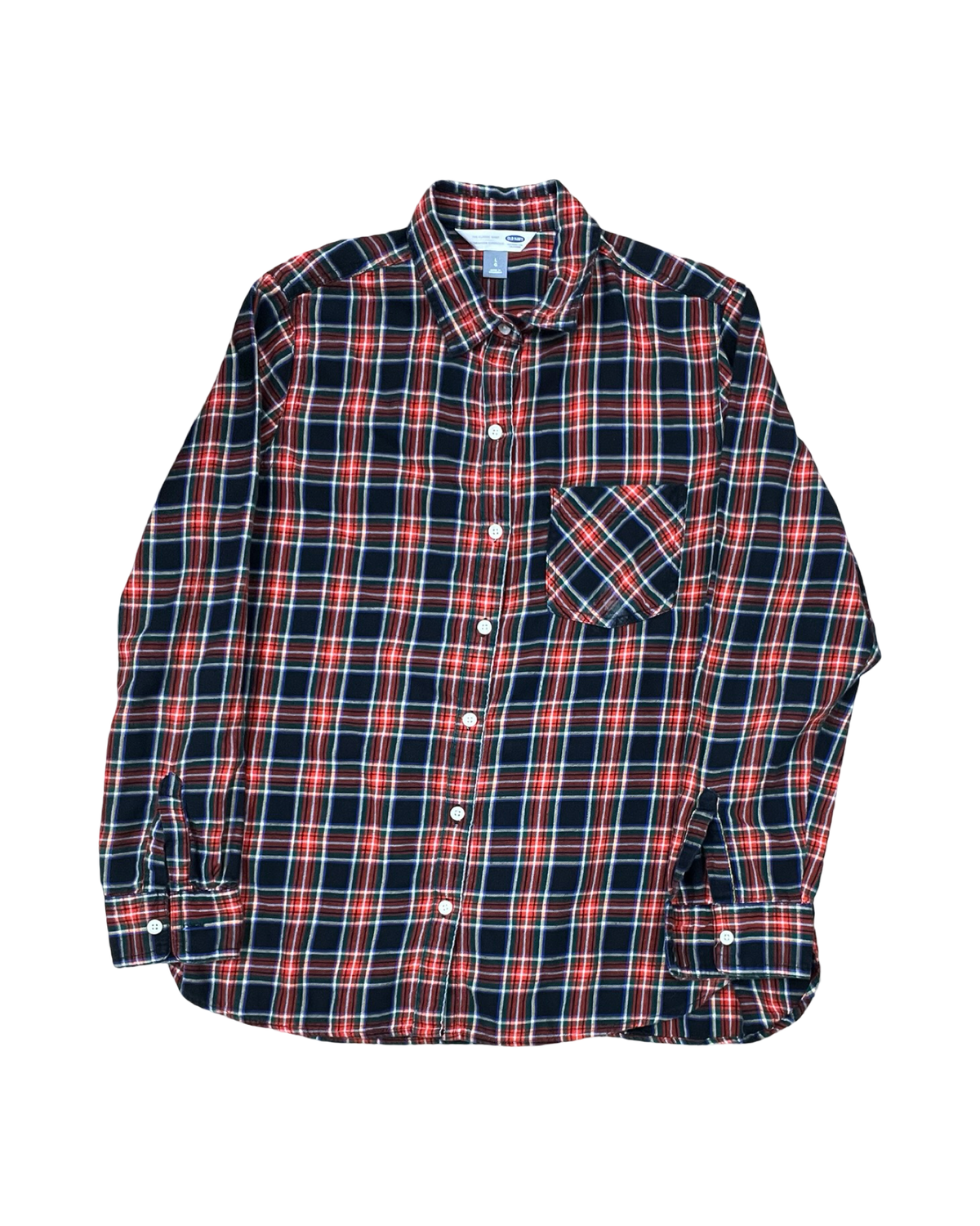 Blouse Ls By Old Navy In Blue & Red, Size:L