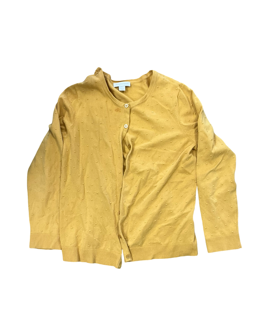 Sweater Cardigan By Christopher And Banks In Gold, Size:Xl