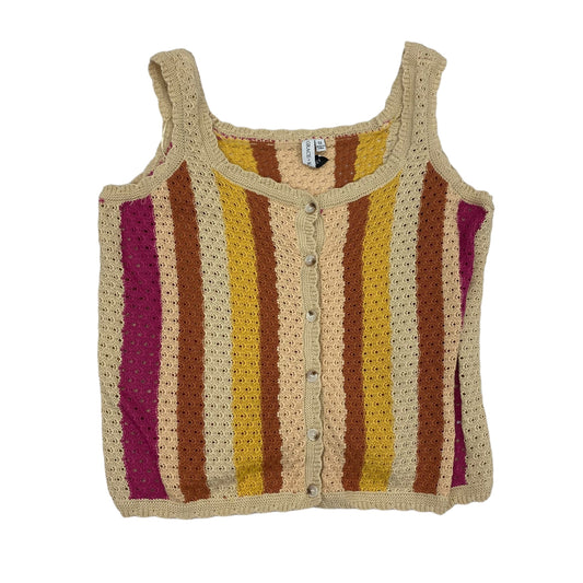 TAN    CLOTHES MENTOR VEST SWEATER, Size 1X