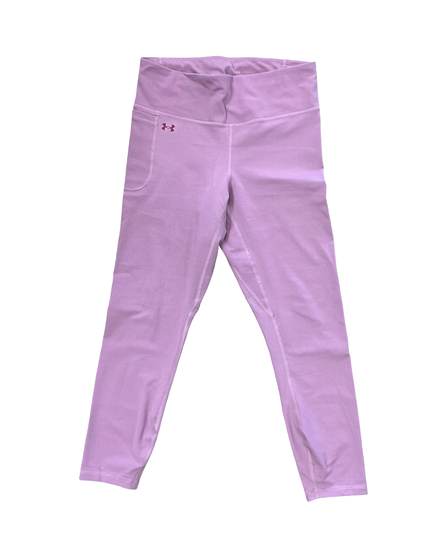 Athletic Leggings By Under Armour In Pink, Size:L