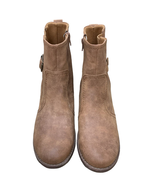 Boots Ankle Heels By Bare Traps In Brown, Size:9