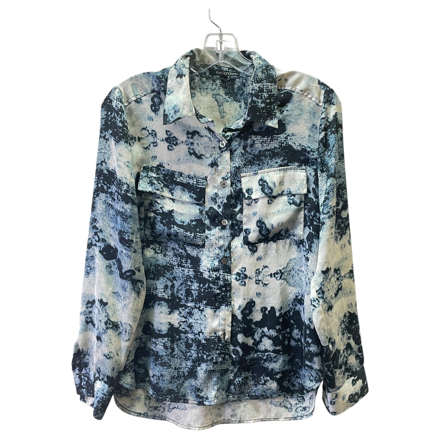 Top Ls By Eva Mendes In Blue & White, Size:S