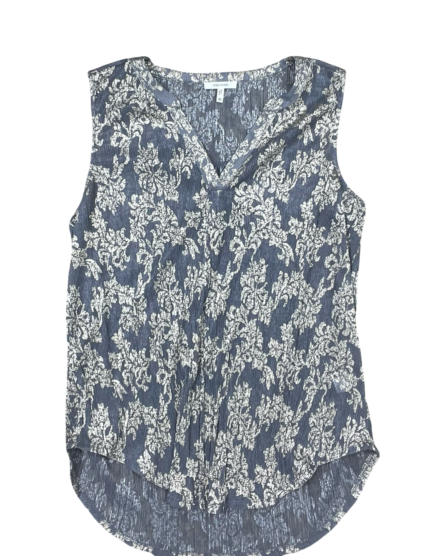Top Sleeveless By Maurices In Silver & Tan, Size:M