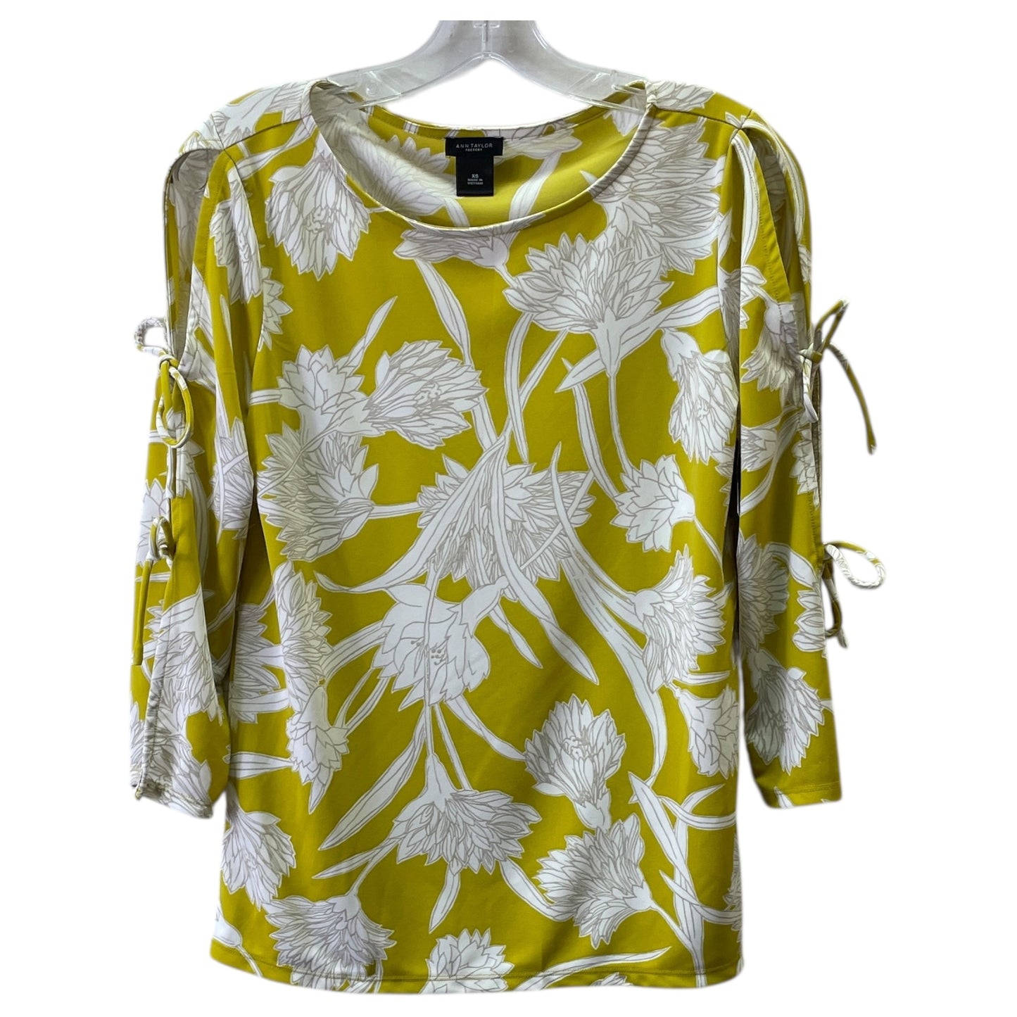 Top Ls Basic By Ann Taylor In Yellow, Size:Xs