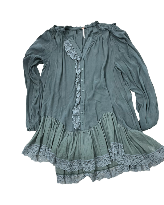 Dress Casual Midi By Free People In Green, Size:M