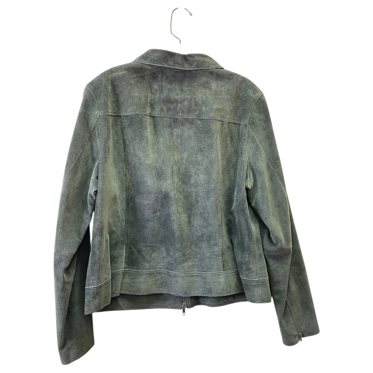 Jacket Leather By Isaac Mizrahi Target In Grey, Size:Xl