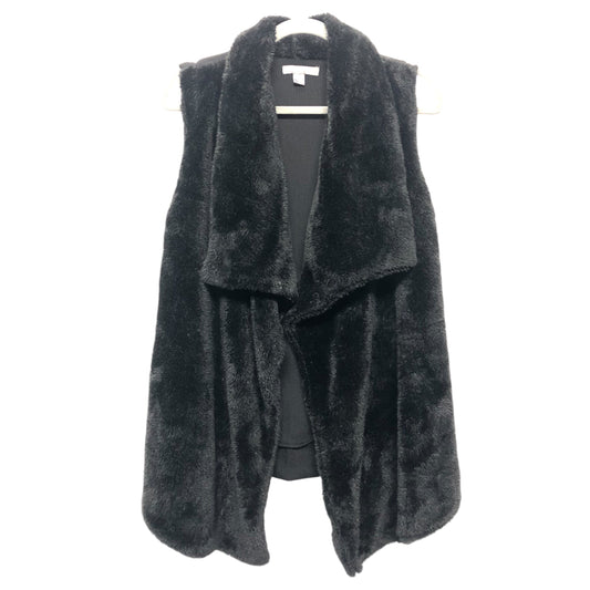 Vest Faux Fur & Sherpa By Clothes Mentor In Black, Size:M