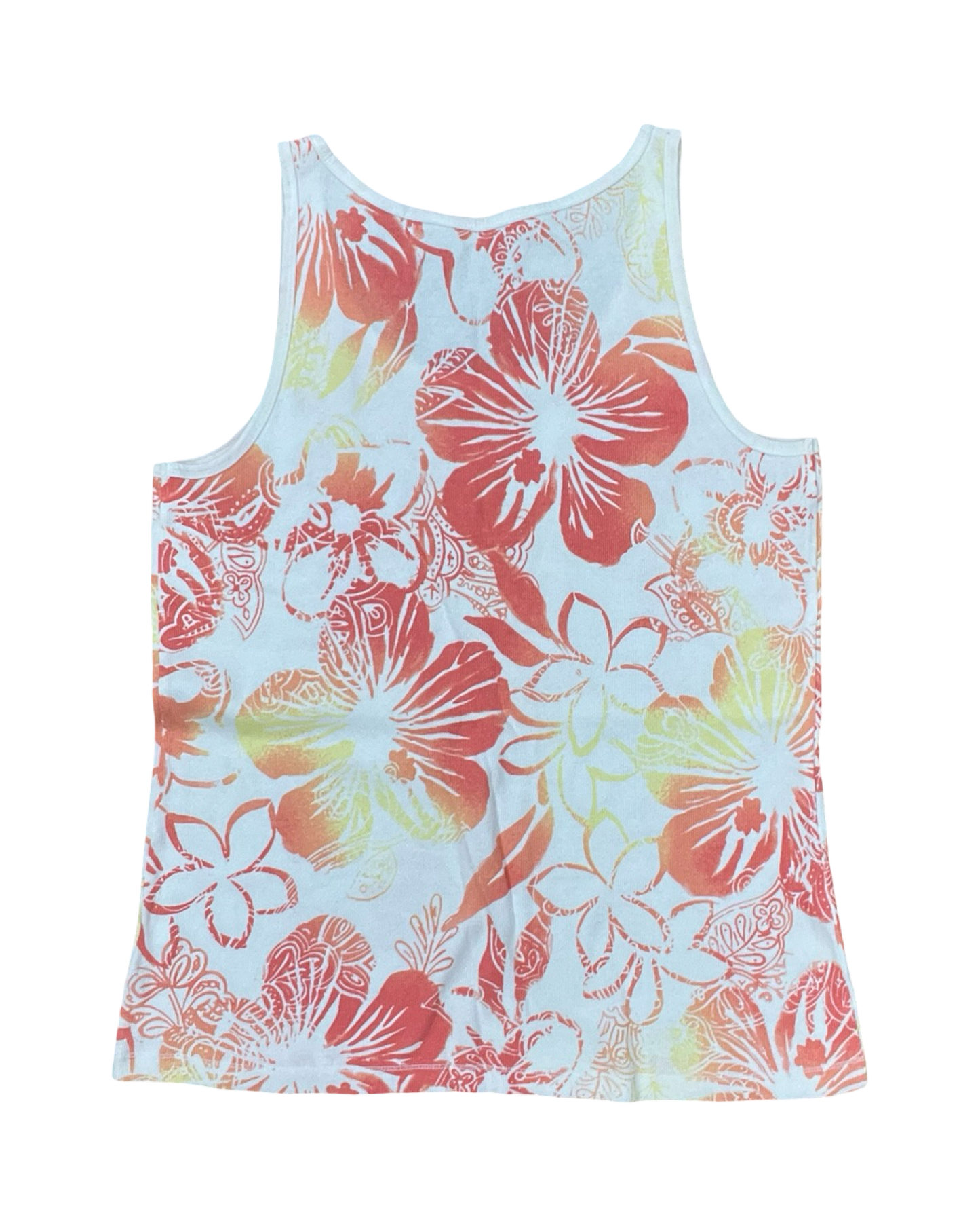 Top Sleeveless By Sonoma In Orange & White, Size:Xl
