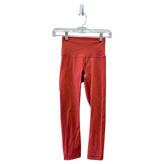 Athletic Capris By Lululemon In Orange, Size:Xs