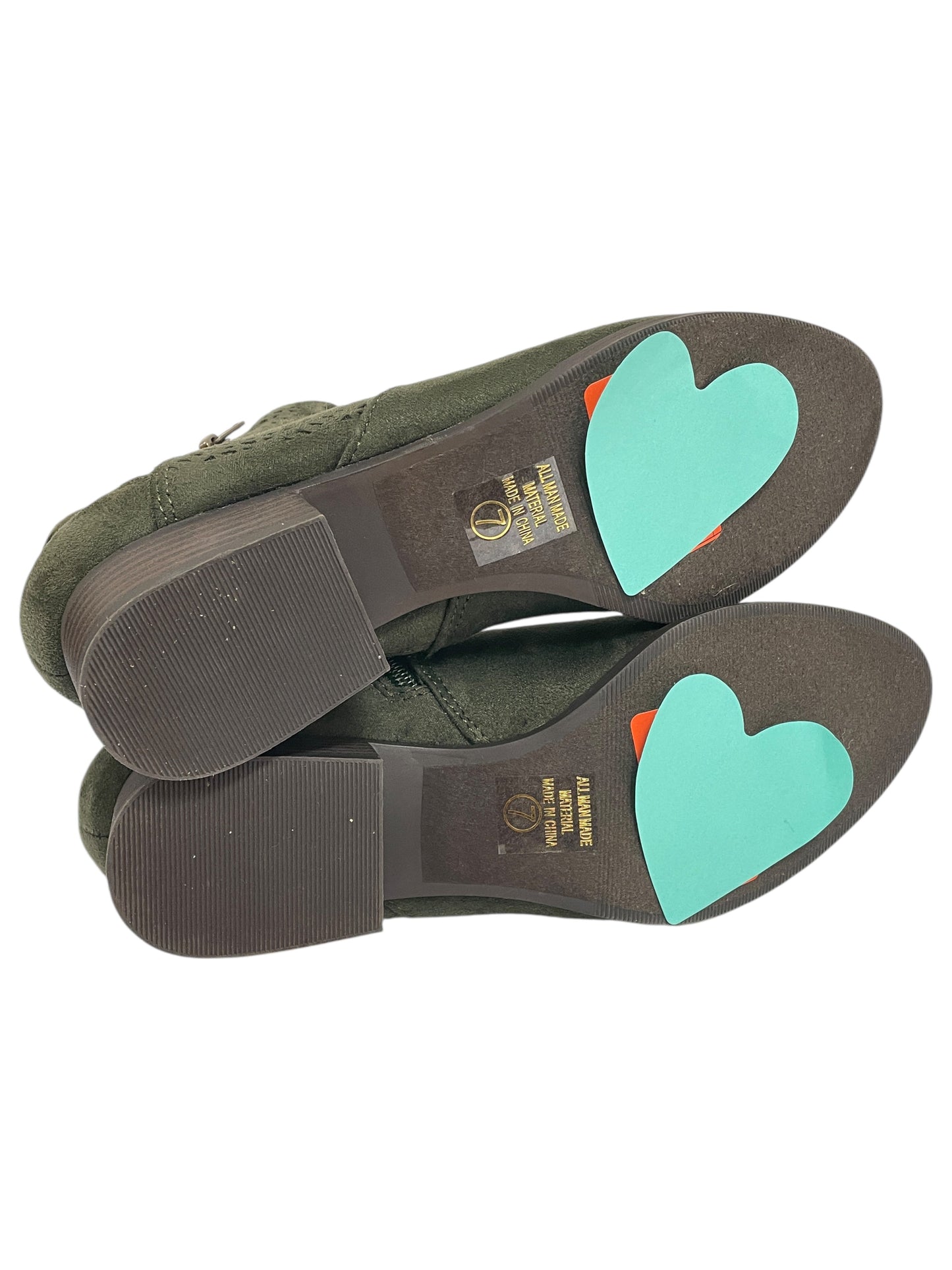 Boots Ankle Flats By City Classified In Green, Size:7