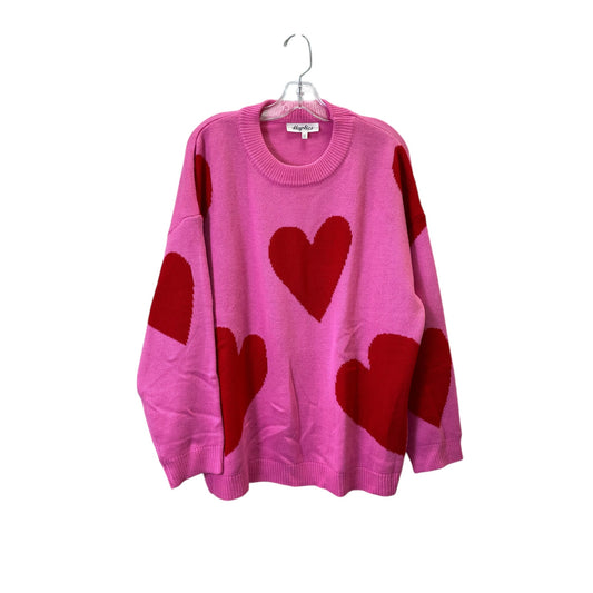 Sweater By Haptics In Pink, Size:2X