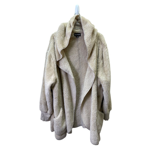 Jacket Fleece By Zenana Outfitters In Beige, Size:3X