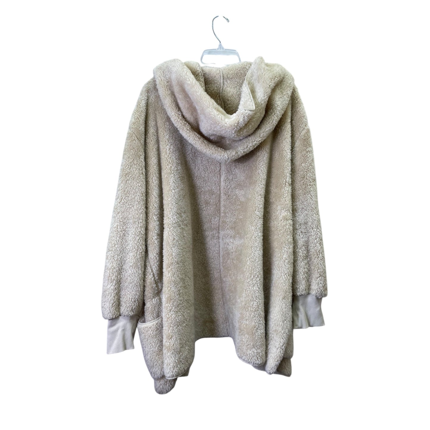 Jacket Fleece By Zenana Outfitters In Beige, Size:3X