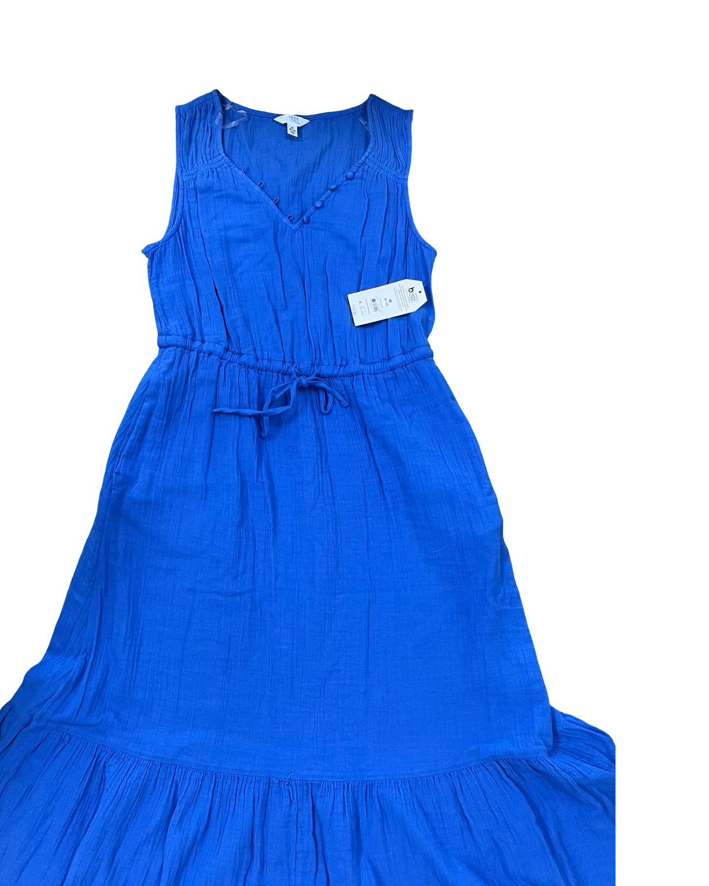 Dress Casual Midi By Time And Tru In Blue, Size:M