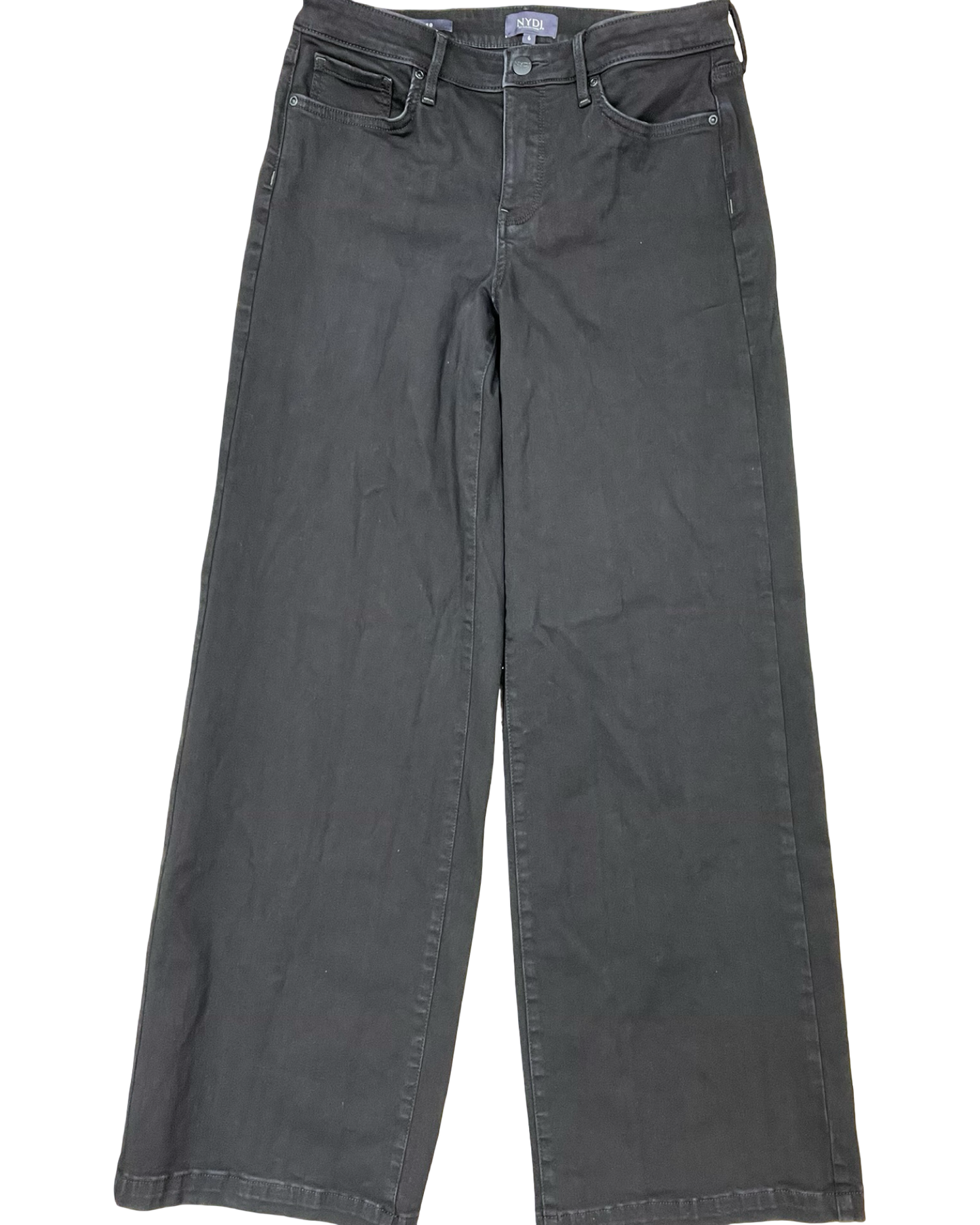 Jeans Wide Leg By Not Your Daughters Jeans In Black Denim, Size:6