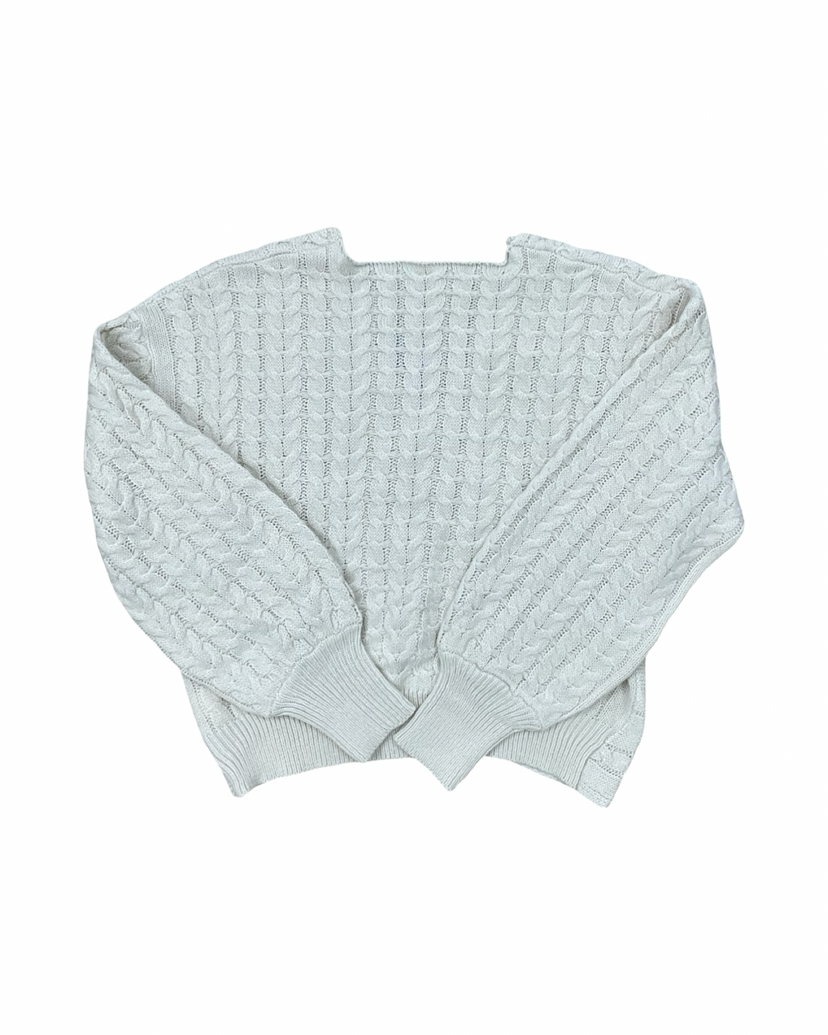 Sweater By Clothes Mentor In Cream, Size:M