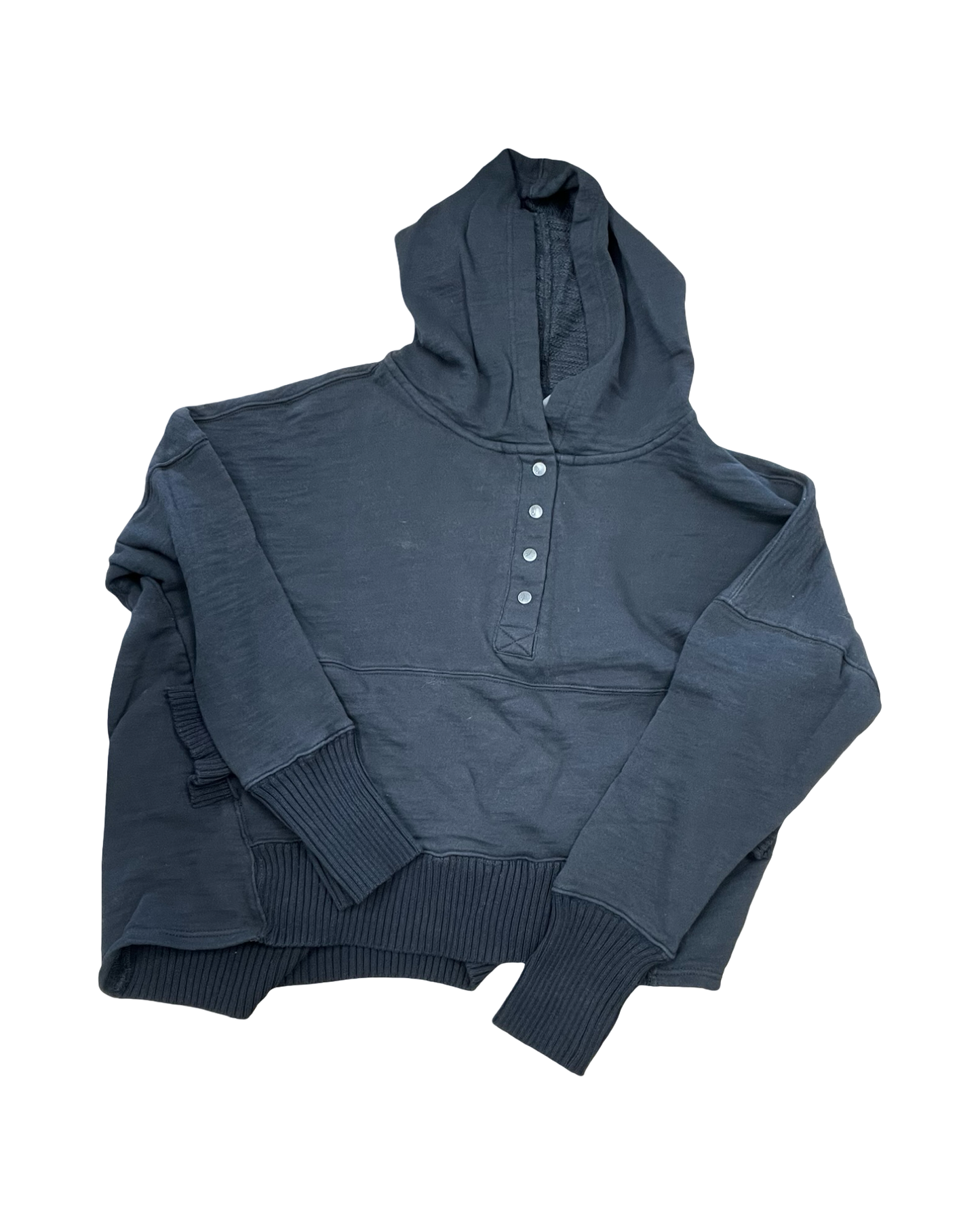Sweatshirt Hoodie By Free People In Black, Size:L