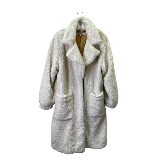 Coat Faux Fur & Sherpa By Free People In Cream, Size:M