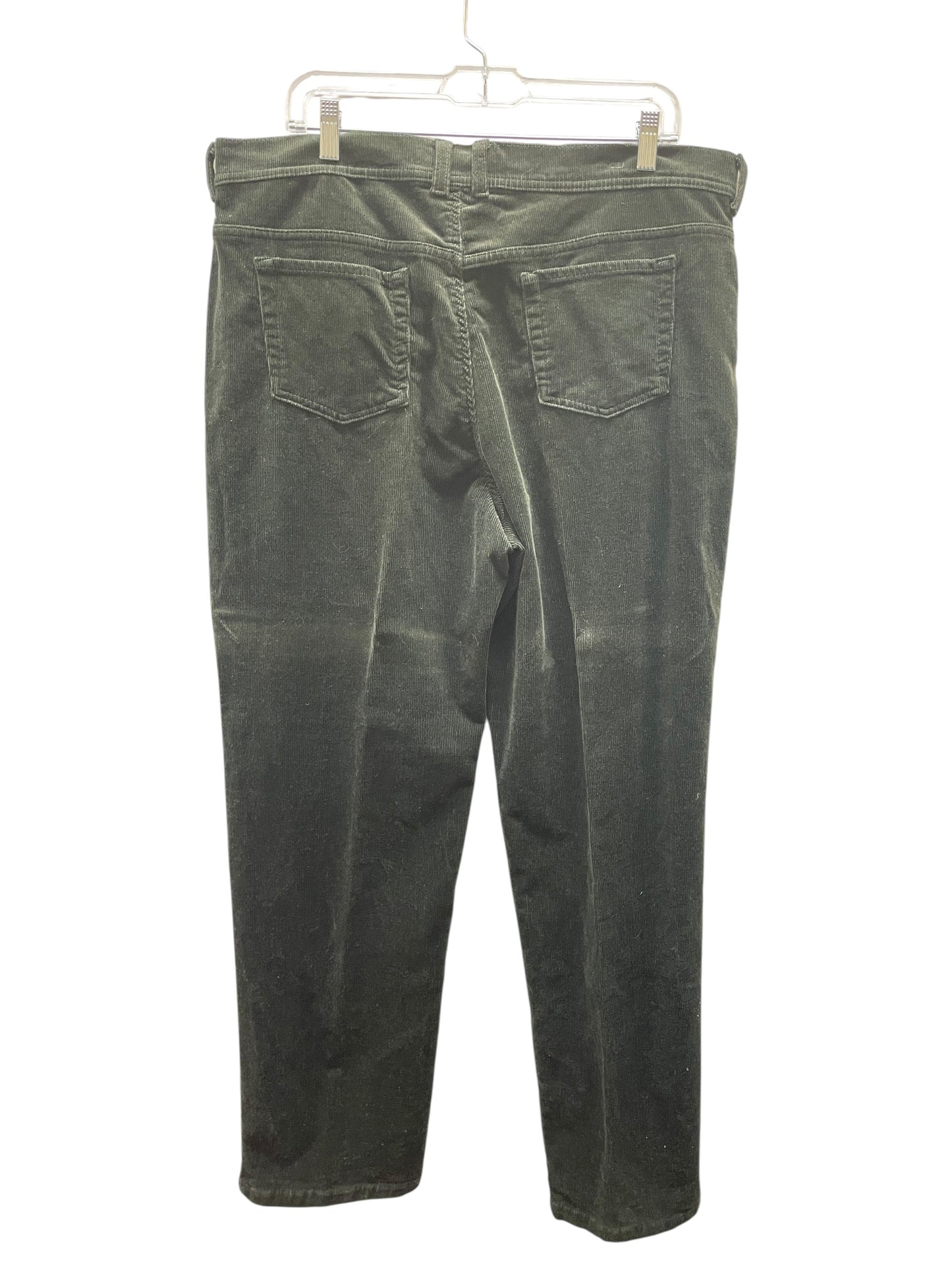 Pants Corduroy By Gloria Vanderbilt In Green, Size:18