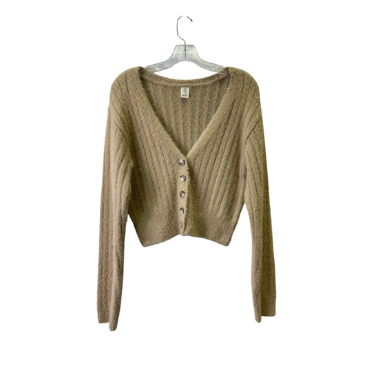 Sweater Cardigan By Urban Outfitters In Tan, Size:L