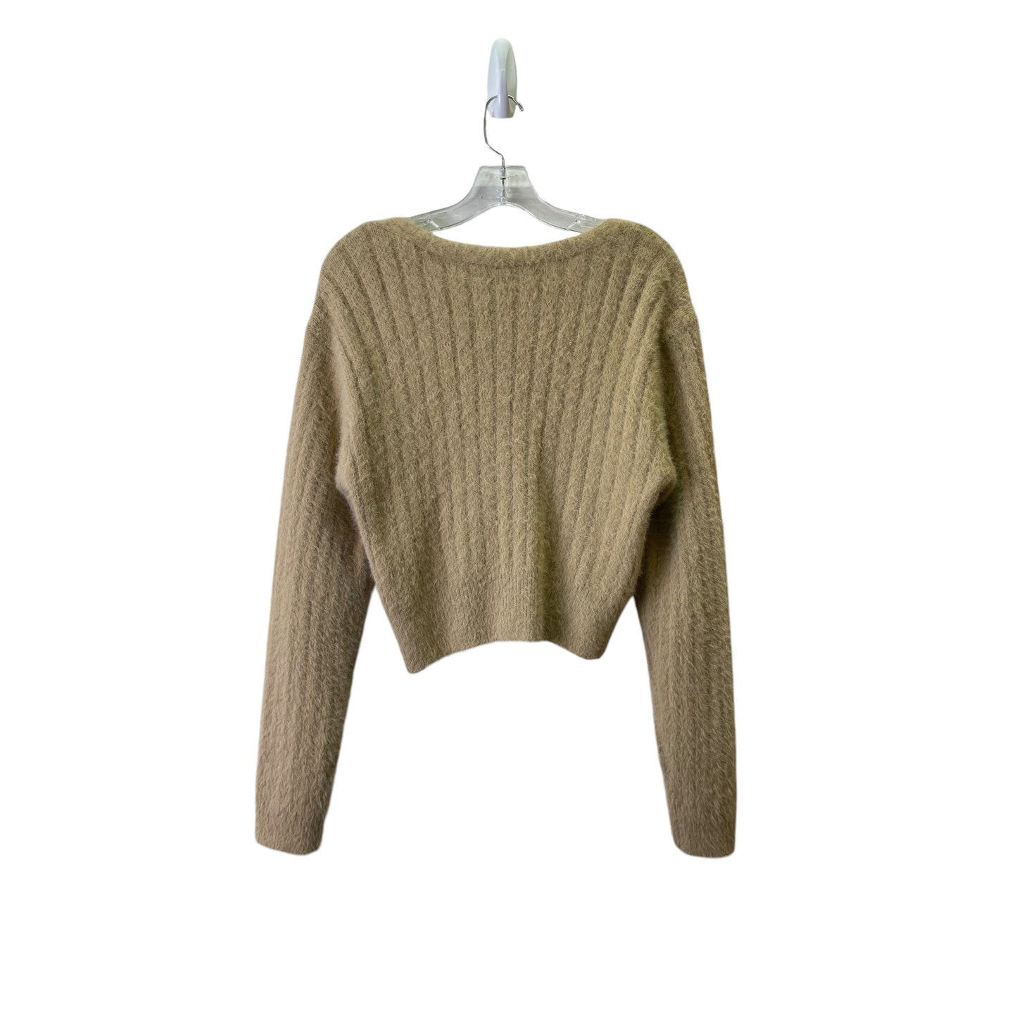 Sweater Cardigan By Urban Outfitters In Tan, Size:L