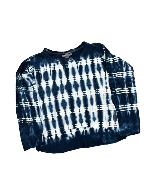 Top Ls By Clothes Mentor In Blue & White, Size:M