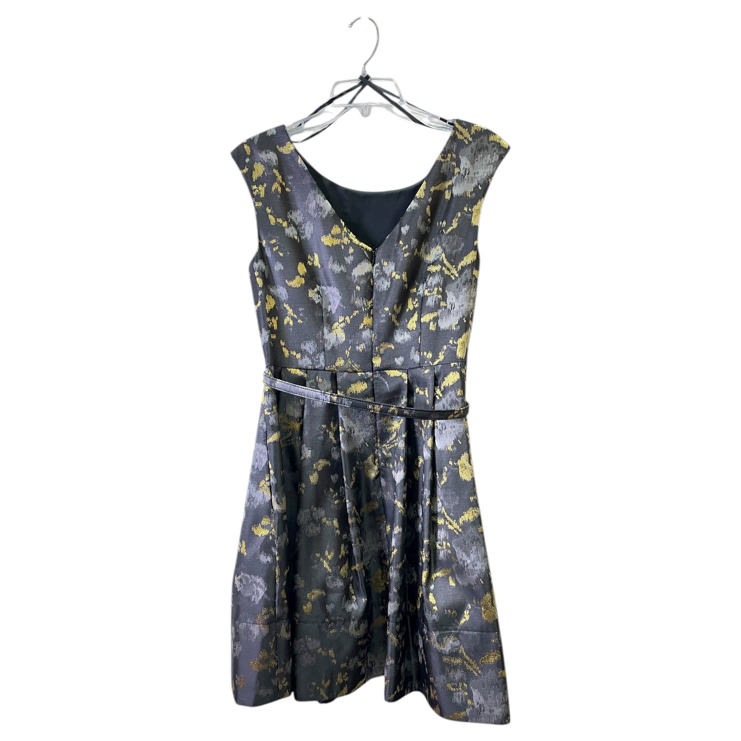 Dress Party Midi By Eliza J In Black & Gold, Size:8