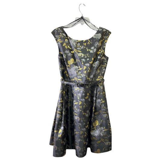 Dress Party Midi By Eliza J In Black & Gold, Size:8