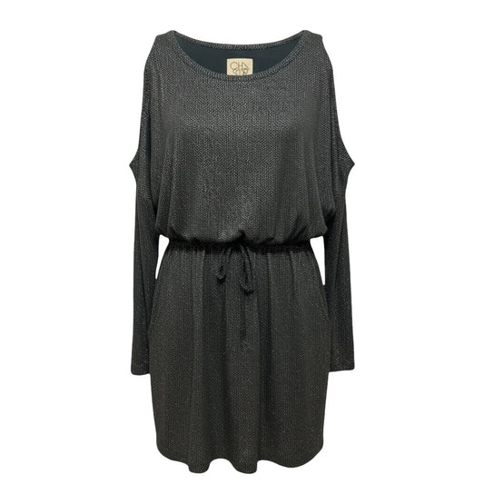 Cold Shoulder Dress Party Short By Chaser In Gold & Green, Size: S