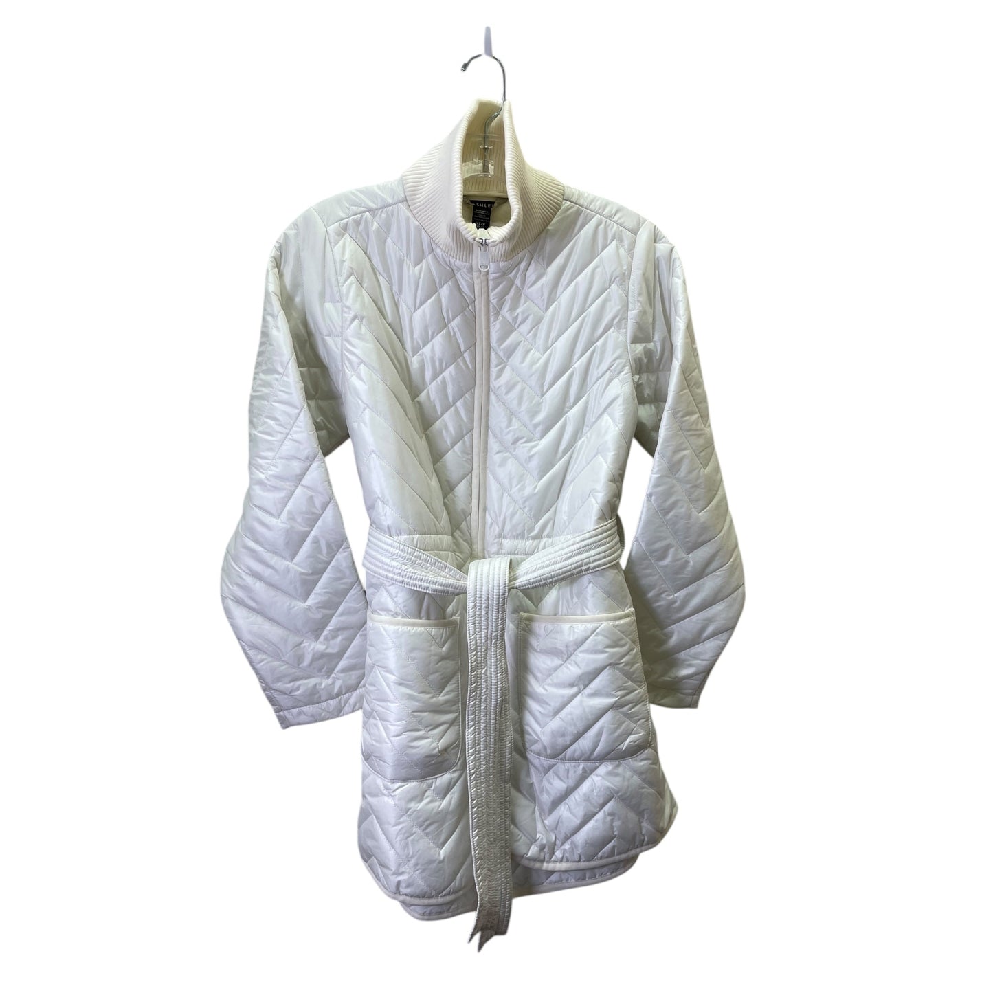 Jacket Puffer & Quilted By Athleta In White, Size:Xs