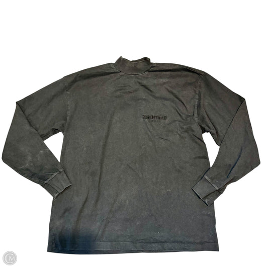 Top Long Sleeve By Essentials In Black, Size: S