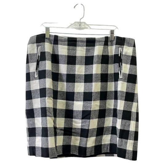 Skirt Mini & Short By Talbots In Black & Cream, Size:16