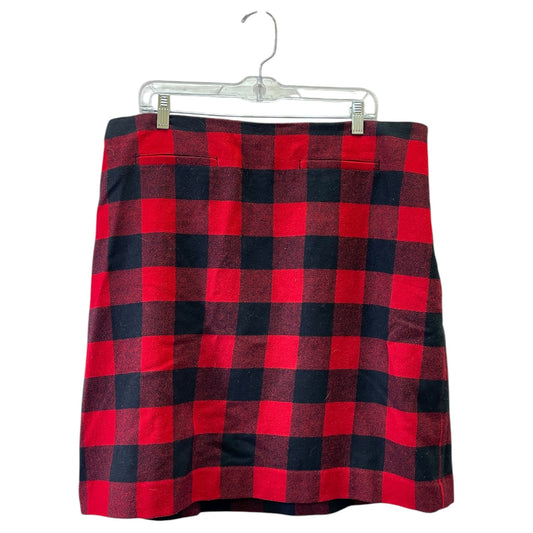 Skirt Mini & Short By Talbots In Black & Red, Size:16